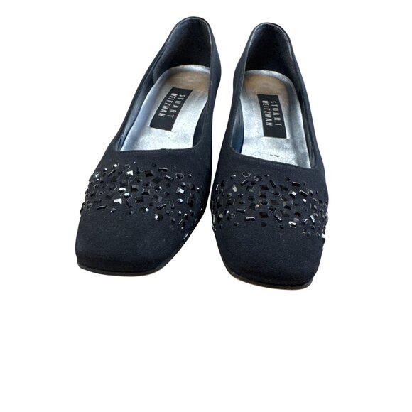 Stuart Weitzman Womens Black Leather Heeled 2.5 " Shoes  Size 7B SKU 7482 - Picture 6 of 11